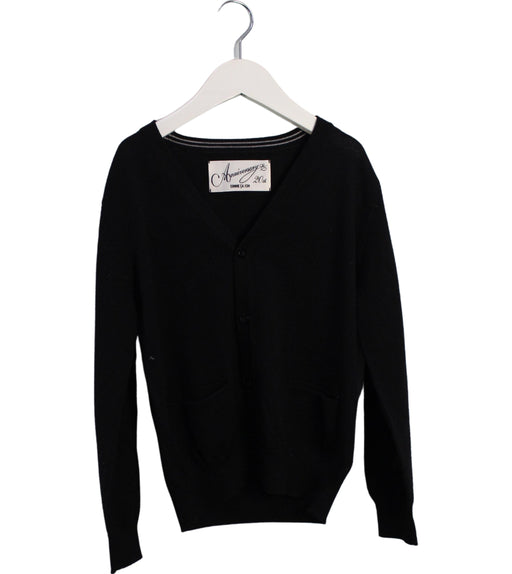 A Black Cardigans from Comme Ca Ism in size 7Y for boy. (Front View)