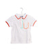 A White Short Sleeve Polos from Jacadi in size 18-24M for boy. (Front View)