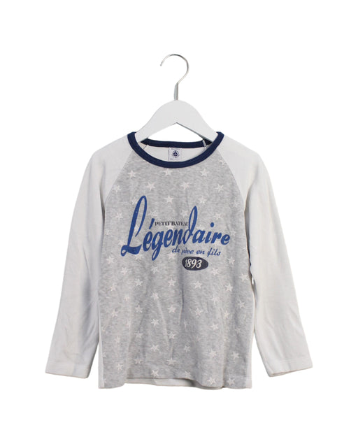 A White Long Sleeve Tops from Petit Bateau in size 8Y for boy. (Front View)