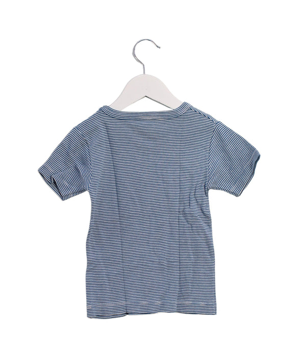 A Blue Short Sleeve T Shirts from Petit Bateau in size 4T for boy. (Back View)