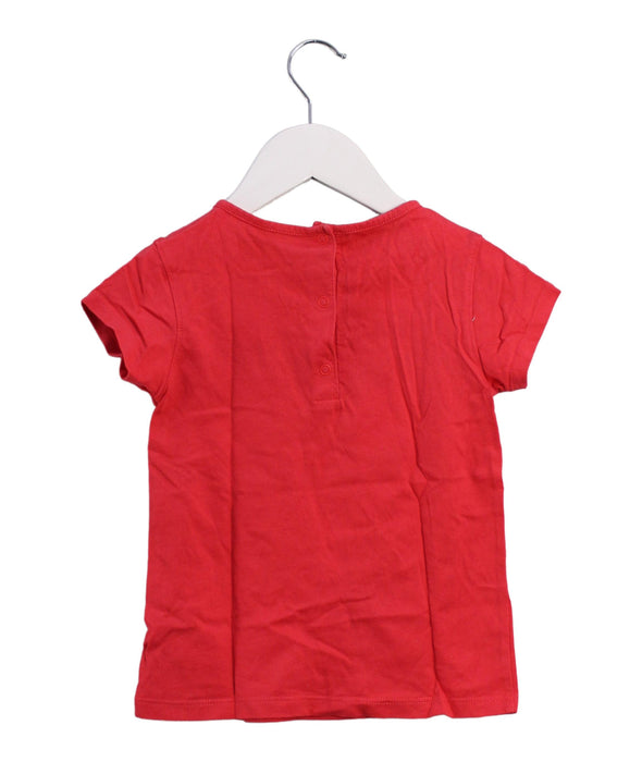 A Pink Short Sleeve T Shirts from La Compagnie des Petits in size 4T for girl. (Back View)