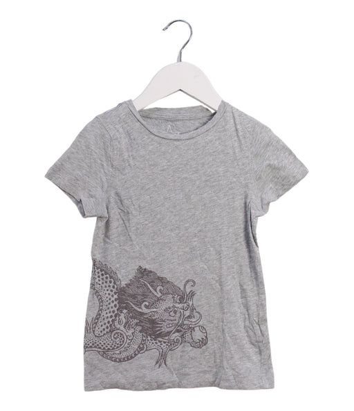 A Grey Short Sleeve T Shirts from Shanghai Tang in size 4T for girl. (Front View)
