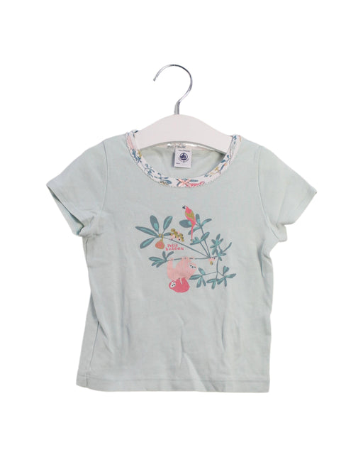 A Blue Pyjama Sets from Petit Bateau in size 4T for girl. (Front View)