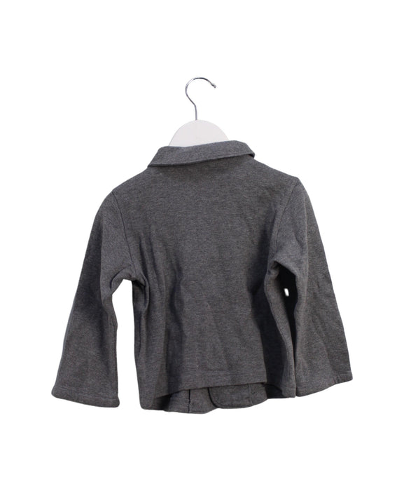 A Grey Long Sleeve Tops from Comme Ca Ism in size 2T for boy. (Back View)