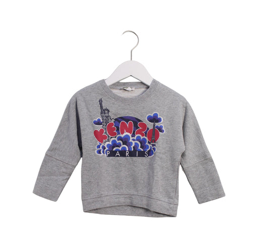A Grey Crewneck Sweatshirts from Kenzo in size 3T for girl. (Front View)