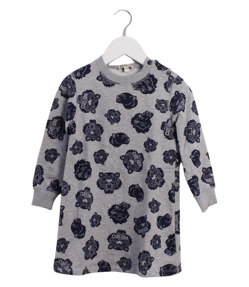 A Grey Long Sleeve Dresses from Kenzo in size 3T for girl. (Front View)