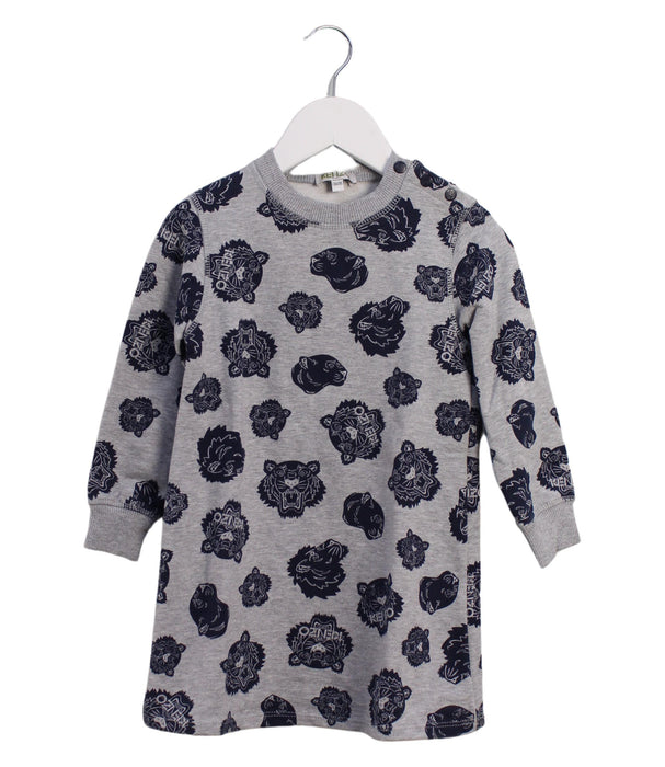 A Grey Long Sleeve Dresses from Kenzo in size 3T for girl. (Front View)