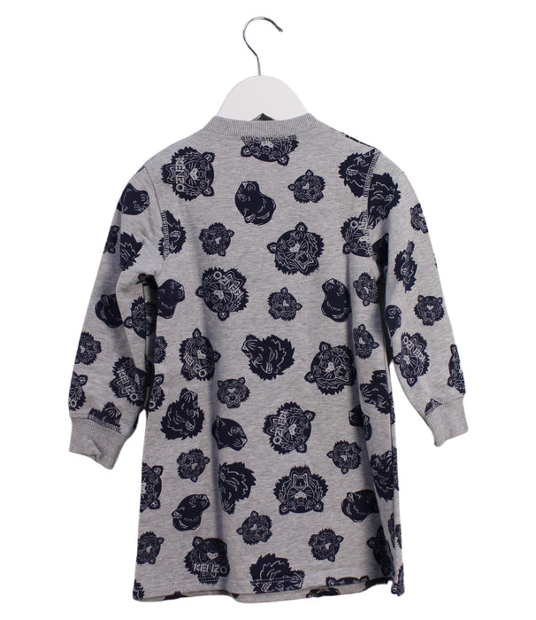 A Grey Long Sleeve Dresses from Kenzo in size 3T for girl. (Back View)