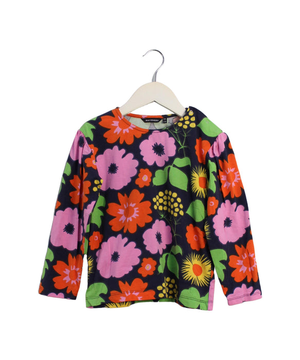 A Multicolour Long Sleeve Tops from Marimekko in size 4T for girl. (Front View)