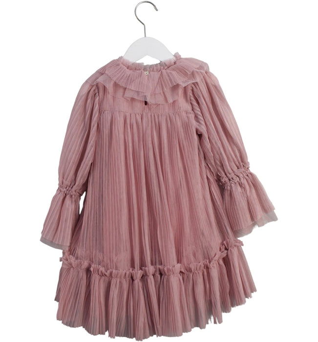 A Pink Long Sleeve Dresses from Angel's Face in size 3T for girl. (Back View)