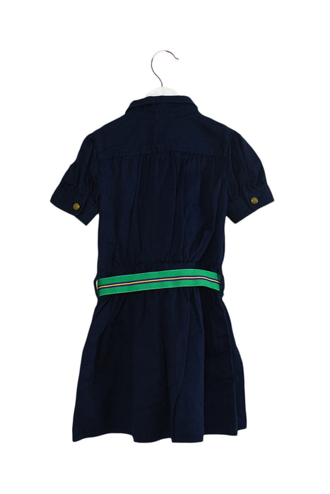 A Navy Short Sleeve Dresses from Polo Ralph Lauren in size 5T for girl. (Back View)