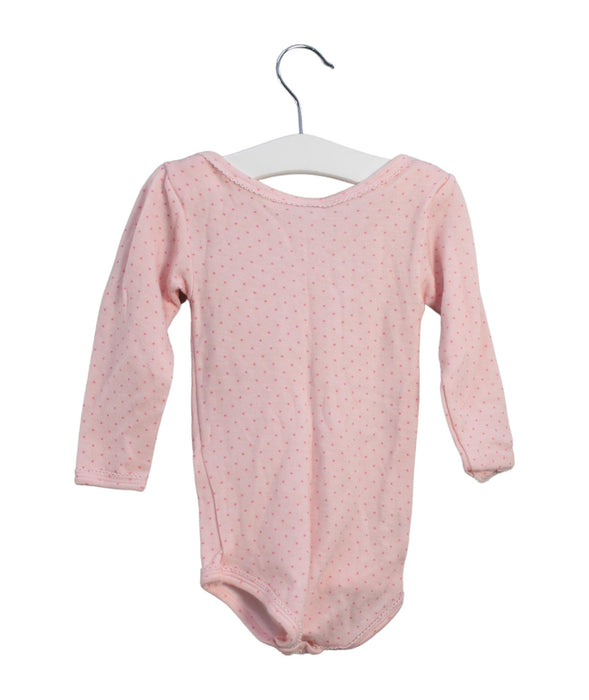 A Pink Long Sleeve Bodysuits from Petit Bateau in size 18-24M for girl. (Back View)