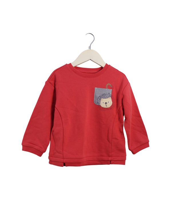 A Pink Crewneck Sweatshirts from Kingkow in size 2T for girl. (Front View)