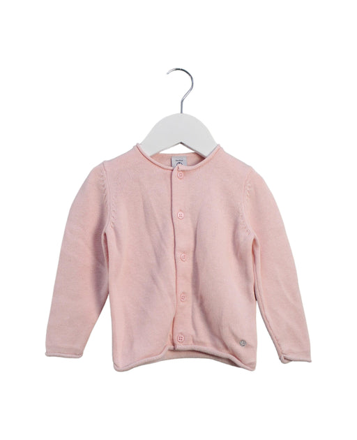 A Pink Cardigans from Petit Bateau in size 12-18M for girl. (Front View)