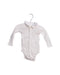 A White Long Sleeve Bodysuits from Bout'Chou in size 0-3M for girl. (Front View)