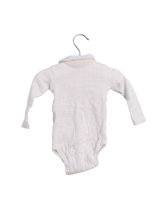 A White Long Sleeve Bodysuits from Bout'Chou in size 0-3M for girl. (Back View)