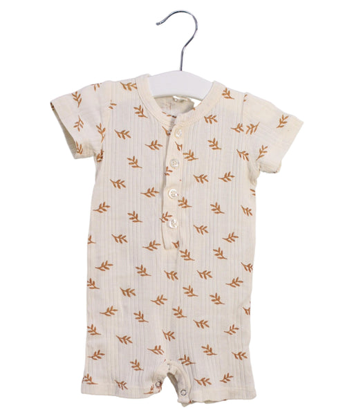 A Ivory Short Sleeve Rompers from Kate Quinn in size 3-6M for girl. (Front View)