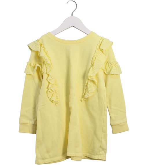A Yellow Sweater Dresses from Seed in size 4T for girl. (Front View)