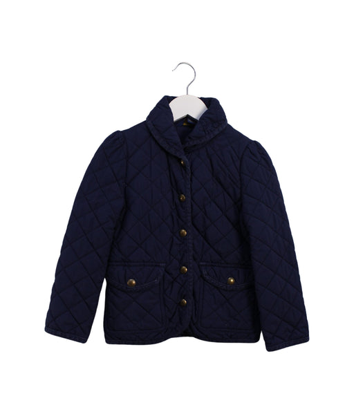 A Navy Puffer/Quilted Jackets from Polo Ralph Lauren in size 5T for girl. (Front View)