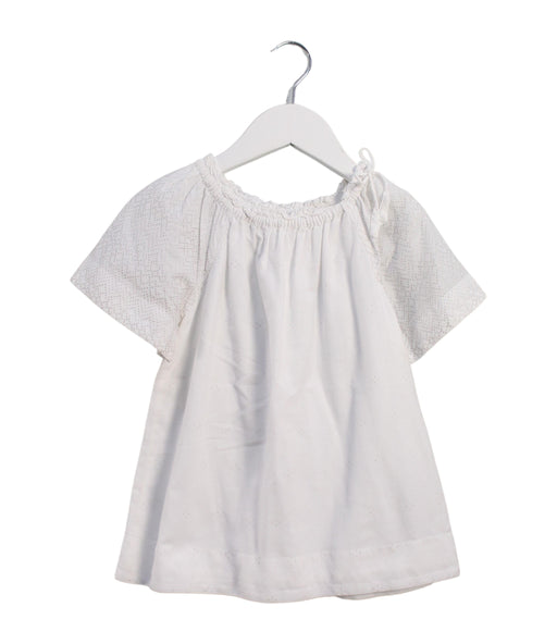 A White Short Sleeve Tops from Crewcuts in size 3T for girl. (Front View)
