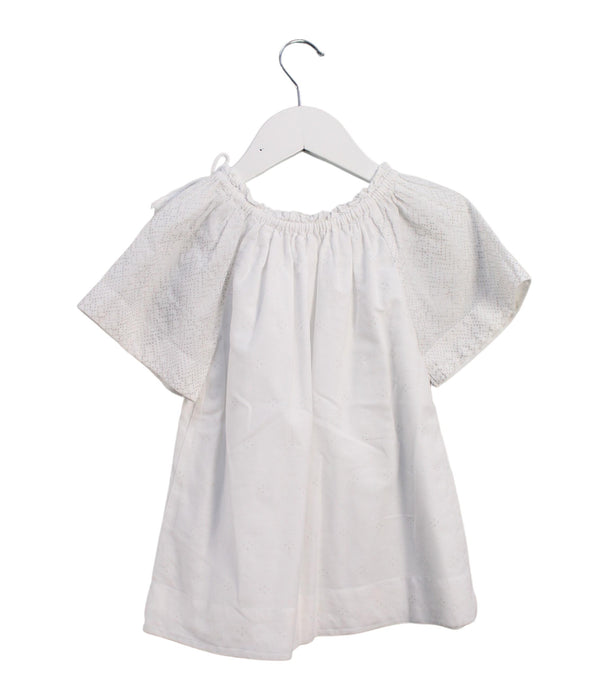 A White Short Sleeve Tops from Crewcuts in size 3T for girl. (Back View)