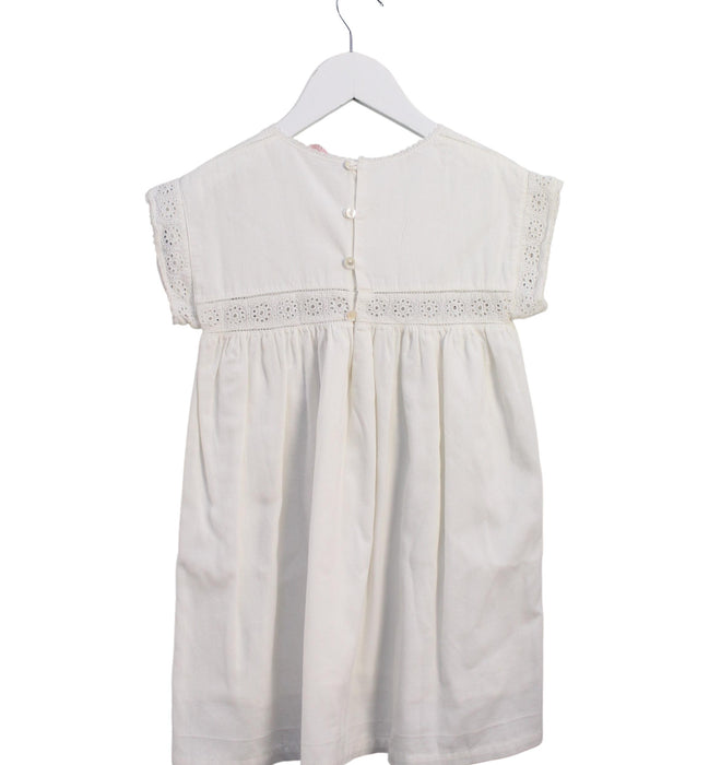 A White Short Sleeve Dresses from Bonpoint in size 3T for girl. (Back View)