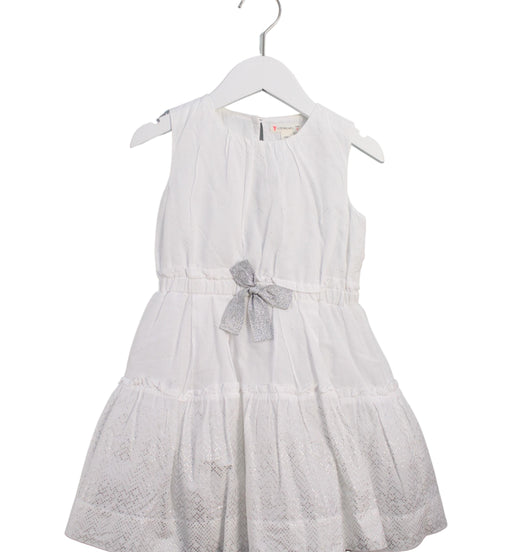 A White Sleeveless Dresses from Crewcuts in size 3T for girl. (Front View)