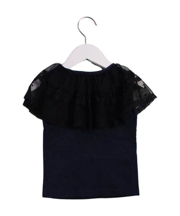 A Navy Short Sleeve T Shirts from Jill Stuart in size 4T for girl. (Back View)