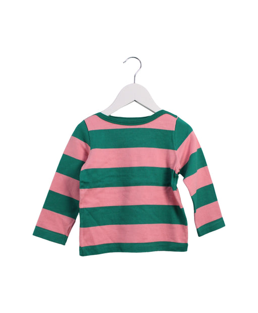 A Pink Long Sleeve Tops from Petit Bateau in size 3T for girl. (Front View)