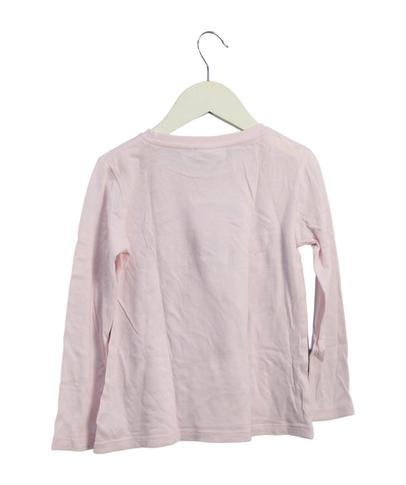 A Pink Long Sleeve Tops from Seed in size 5T for girl. (Back View)