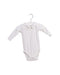A White Long Sleeve Bodysuits from Jacadi in size 0-3M for boy. (Front View)
