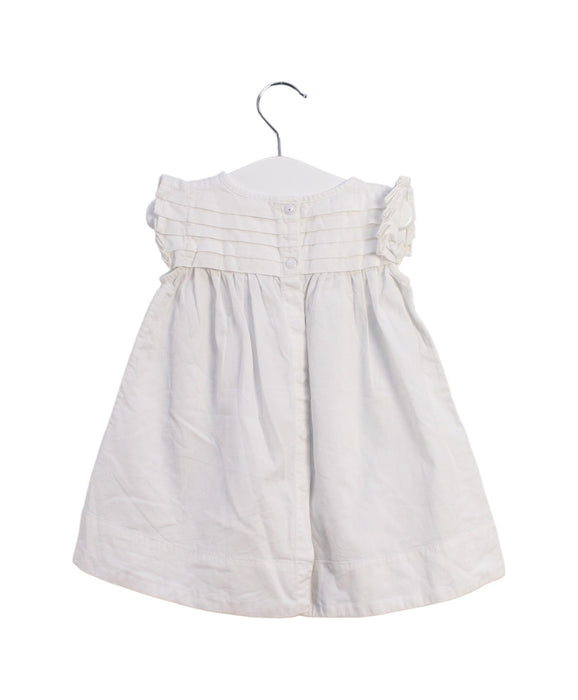 A White Sleeveless Dresses from Petit Bateau in size 3-6M for girl. (Back View)