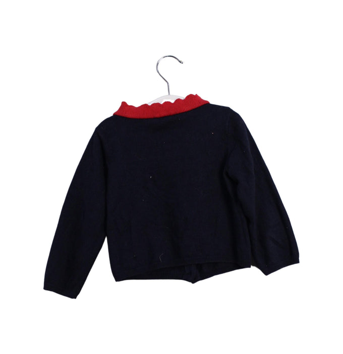 A Navy Cardigans from Jacadi in size 2T for girl. (Back View)