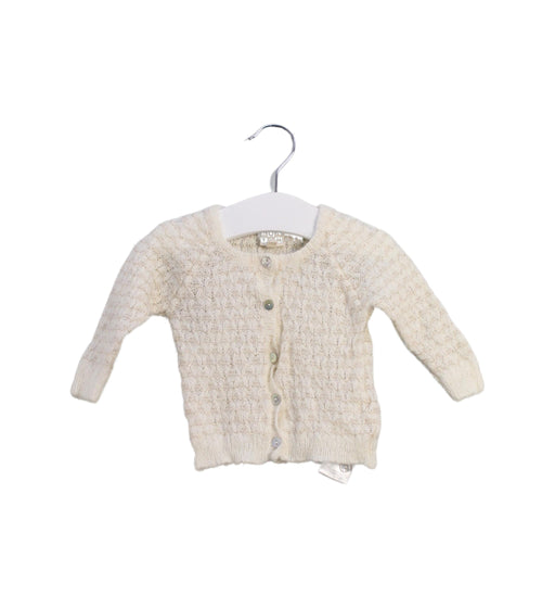 A Ivory Cardigans from Bonton in size 6-12M for girl. (Front View)