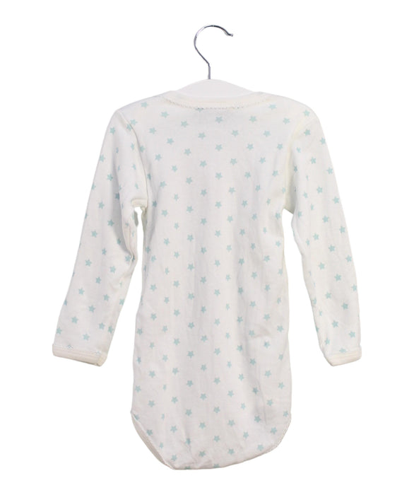 A White Long Sleeve Bodysuits from Petit Bateau in size 2T for boy. (Back View)
