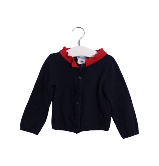 A Navy Cardigans from Jacadi in size 2T for girl. (Front View)