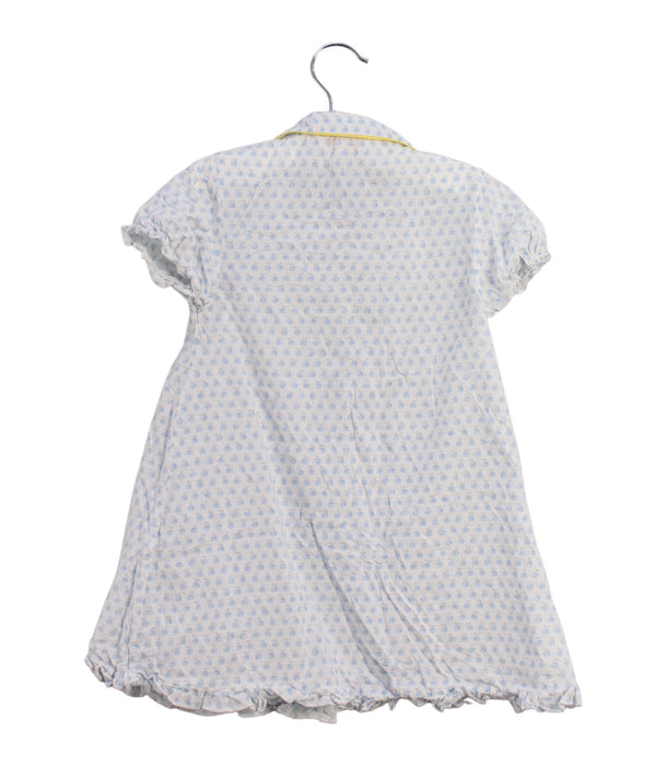 A Blue Short Sleeve Dresses from Bleu Comme Gris in size 2T for girl. (Back View)
