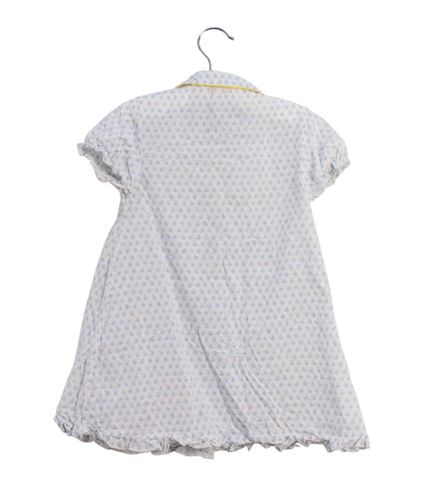A Blue Short Sleeve Dresses from Bleu Comme Gris in size 2T for girl. (Back View)