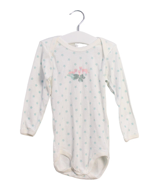A White Long Sleeve Bodysuits from Petit Bateau in size 2T for boy. (Front View)