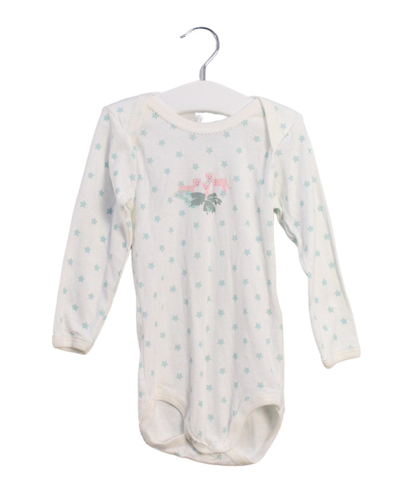 A White Long Sleeve Bodysuits from Petit Bateau in size 2T for boy. (Front View)