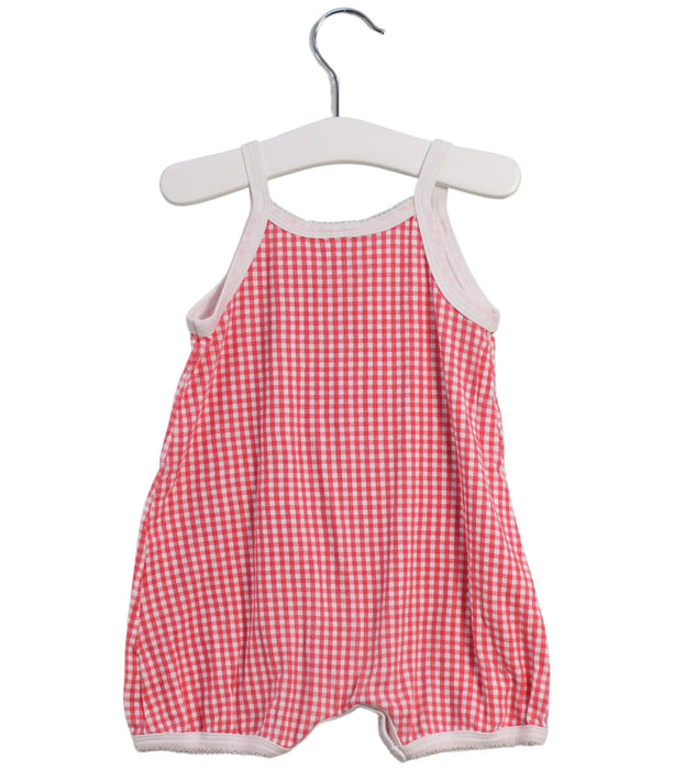 A Pink Sleeveless Rompers from Petit Bateau in size 6-12M for girl. (Back View)
