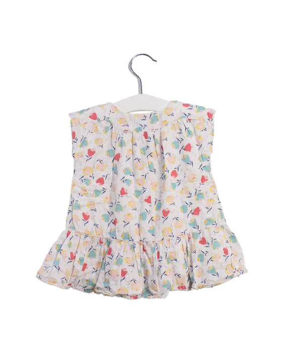 A Multicolour Sleeveless Tops from Jean Bourget in size 6-12M for girl. (Back View)