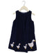 A Navy Sleeveless Dresses from Confiture in size 4T for girl. (Front View)