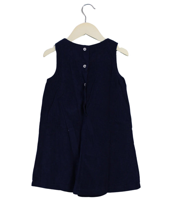 A Navy Sleeveless Dresses from Confiture in size 4T for girl. (Back View)