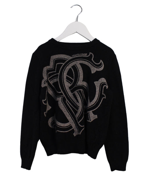A Black Knit Sweaters from Roberto Cavalli in size 6T for boy. (Front View)