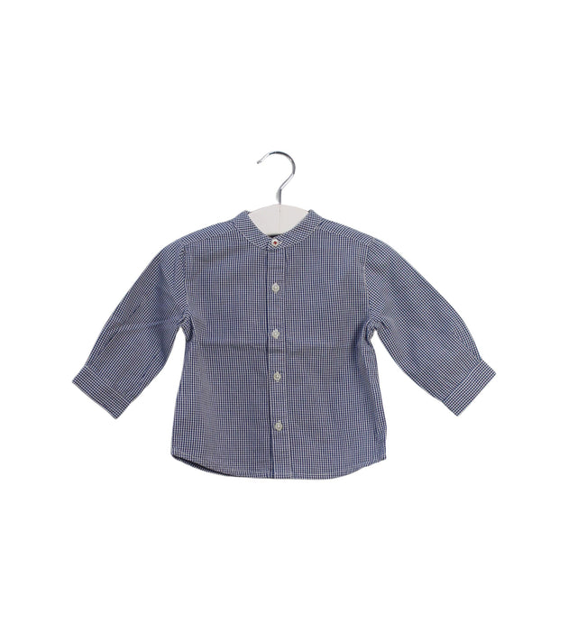 A Blue Shirts from Bout'Chou in size 3-6M for boy. (Front View)