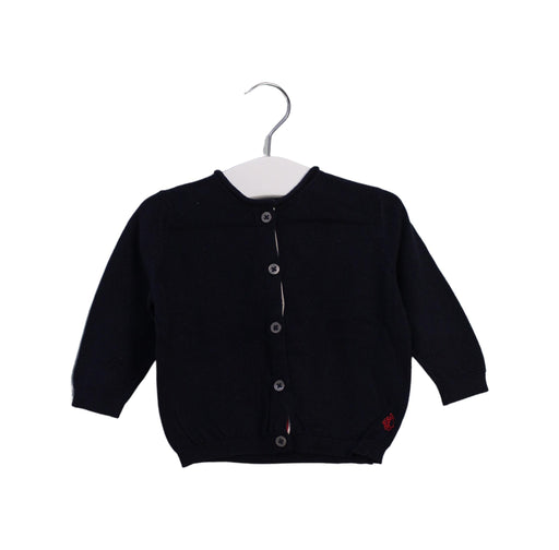 A Navy Cardigans from Petit Bateau in size 3-6M for neutral. (Front View)