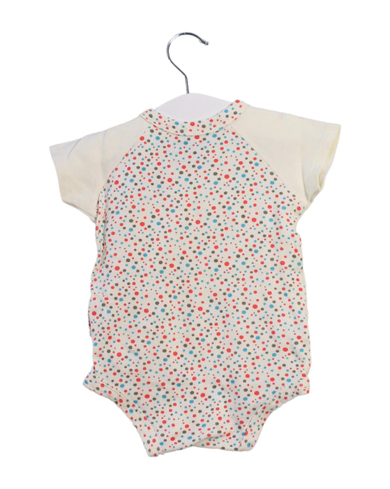 A Ivory Short Sleeve Bodysuits from TinyBitz in size 3-6M for girl. (Back View)