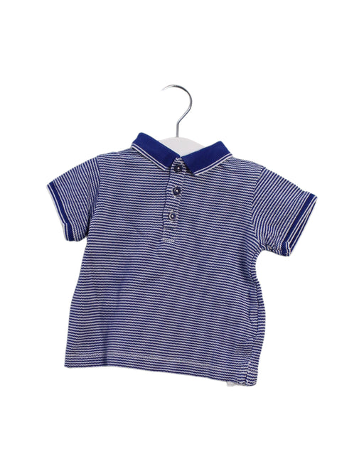 A Blue Short Sleeve Polos from Cyrillus in size 6-12M for boy. (Front View)