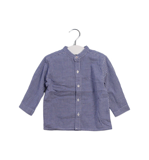 A Blue Shirts from Bout'Chou in size 6-12M for boy. (Front View)